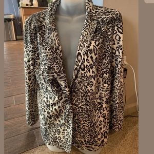 Daniellay Sz M One Button Animal Print Blazer GUC B1